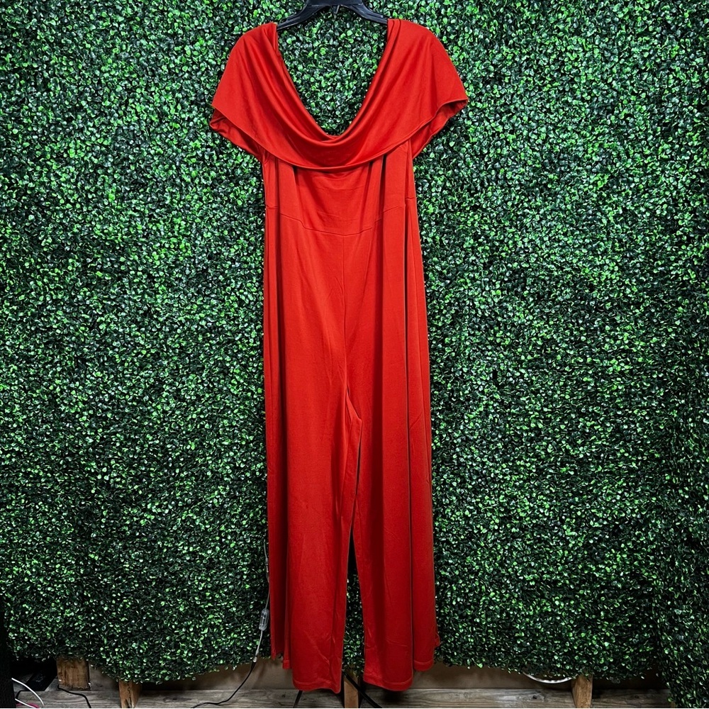 ELOQUII | Off-Shoulder Wide-Leg Jumpsuit - Picture 3 of 7